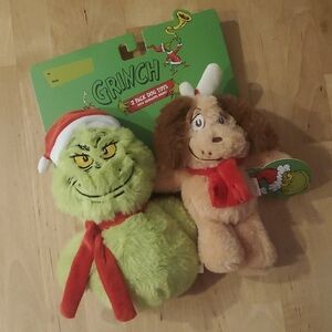 Grinch and Max Plush Toy Set - Green and Brown